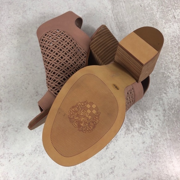 New Vince Camuto keannie blush leather heels 6.5 - Picture 3 of 8